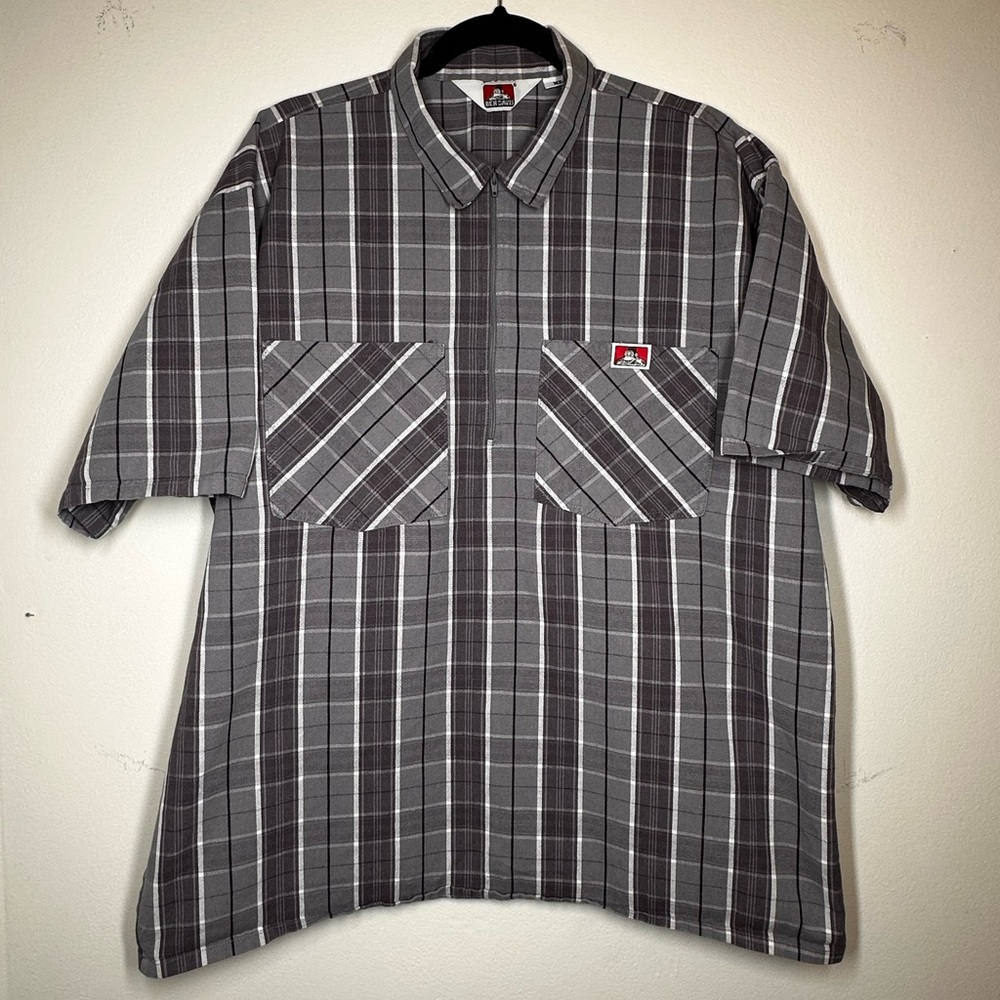Gray Plaid Men's Shirt